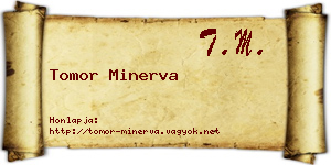 Tomor Minerva névjegykártya